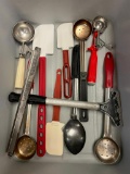 Utensils: Rubber Spatulas, Scoops, Perforated Spoons, Grill Scraper, SP Divider, Serving Spoon