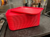 Lot of 30 Cambro No. 1418FF Cafeteria Trays - Red