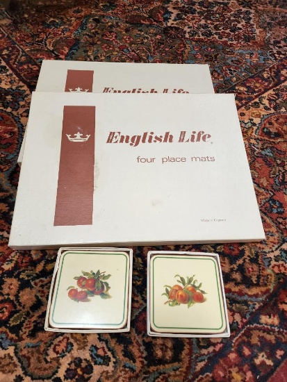 English Life Four Place Mats, Made in England
