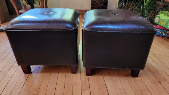 Lot of 2 Ottoman Stools / Benches