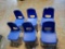 (6) Kids' Size Blue Stack Chairs