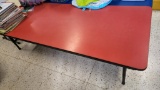 6 Ft Red Folding Table 30