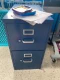 2-Drawer Blue Metal Cabinet