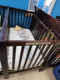 Wooden Crib w/ Mattress & Sheets, Compliant w/ Daycare Regulations