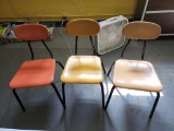 Lot of 3 Assorted Stackable Chairs