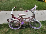Lot of 2 Girly Bicycles