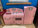 Pink Play Kitchen Set w/ Fridge