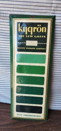 Boston Varnish Company "Kyqron The New Green" Sample Board