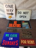 Lot of 10 Assorted Signs