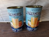 (2) Morgan Pure Apple Juice Cans