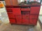 Old Industrial Mobile 16-Drawer Metal Cabinet w/ Contents