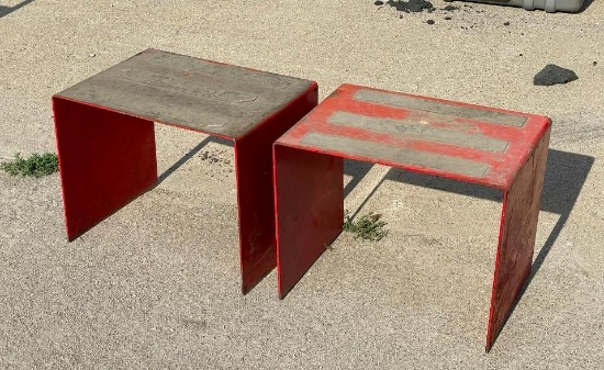 Lot of 2 Matching Steel Steps or Risers