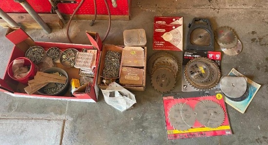 Saw Blades, Cut-Off Wheels, Deck Screws, Misc. Hardware and Screw Inventory