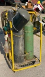 Oxygen / Acetylene Cutting Torch Outfit w/ Cart, 2 Medium Tanks, Helmet, Victor Gauges & Torches,