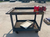 Utility Cart, Vise, Craftsman 25ft Measuring Tape