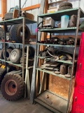 Shelf and Contents, Bird House, Coffee Pots, Cylinders, Parts, Misc.