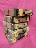 Lot of 5 Vintage Film Mailing Canisters w/ Films, Heavy, Not Sure Which Films are Included