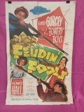 Vintage Movie Poster, Feudin' Fools, Huntz Hall, Dorothy Ford, Jerry Thomas, Leo Gorcey and the