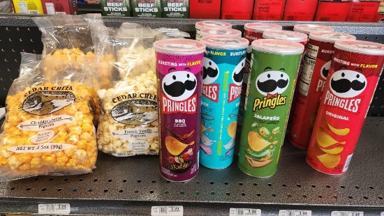 Lot of 10 Pringles 5.5oz Cans, 4 Bags Popcorn