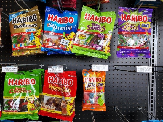 17 Bags of Haribo, Gummies, Various Flavors, 4.5 & 5oz Bags