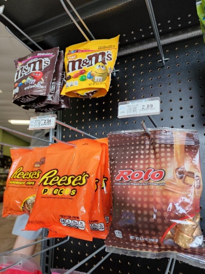 12 Bags of M&Ms, Reese's, Rolo - 5.3oz Bags