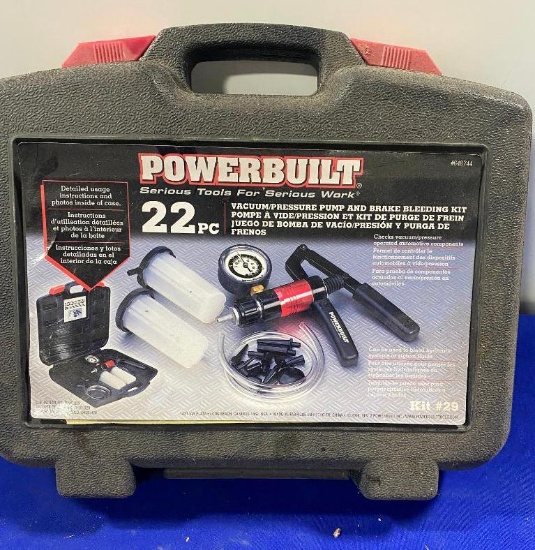 PowerBuilt 22pc Vacuum Pressure Pump & Brake Bleeding Kit, Kit No. 29
