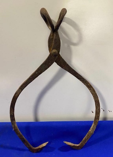 Cast Iron Hay or Ice Tongs