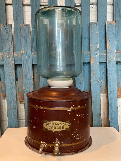 Old Glass, Stoneware and Metal Perfection S60 Water Cooler, Perfection Cooler Co.