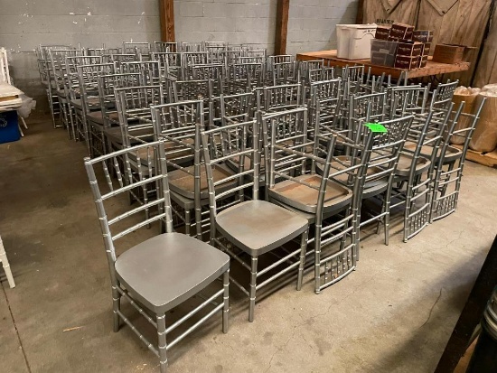 90 Chiavari Event Chairs, Sold So Much Per Chair x's 90, High Bid x's 90