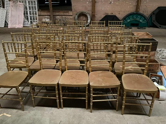 100 Chiavari Event Chairs, Sold So Much Per Chair x's 100, High Bid x's 100