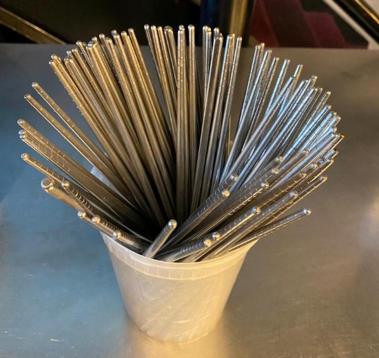 Large Group of Metal Chopsticks