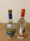 3 Bottles, Arrow Anisette, Captain Morgan Grapefruit Rum, 1L