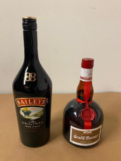 2 Bottles, 750ml, Grand Marnier & Bailey's Original Irish Cream