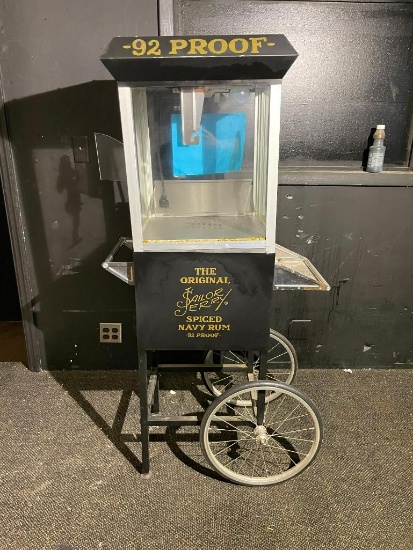 Popcorn Machine and Cart, At-Is, No Kettle