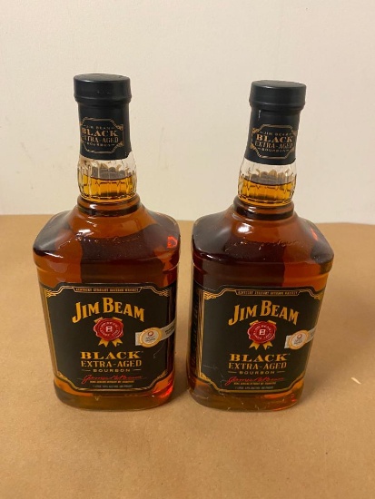 2 Bottles, Jim Beam Black Extra-Aged Bourbon, 1 Liter