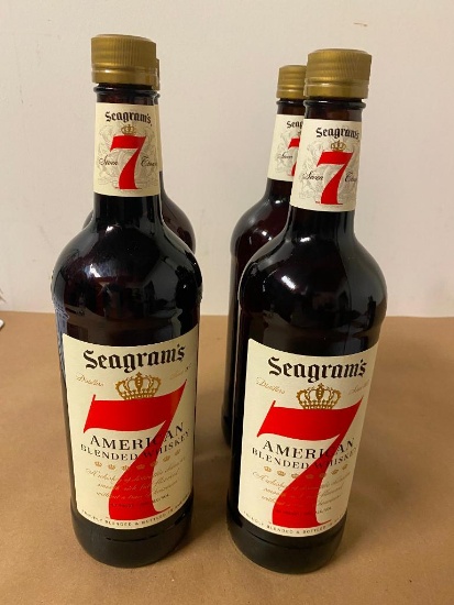 3 Bottles, Seagram's 7 American Blended Whiskey, 1 Liter