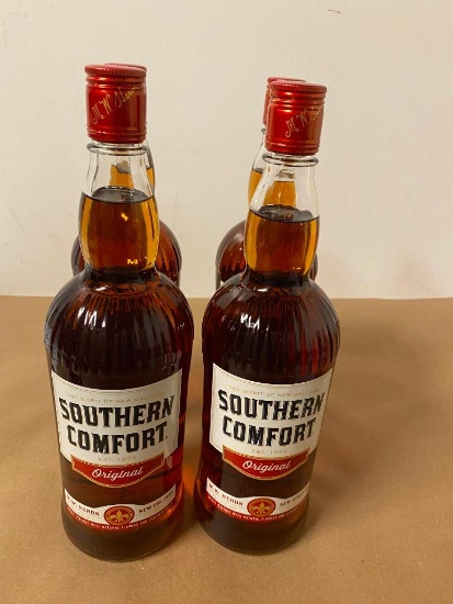 4 Bottles, Southern Comfort Whiskey, 1 Liter Ea.