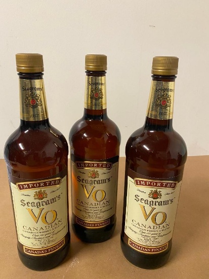 3 Bottles, VO Canadian Whisky, 1 Liter