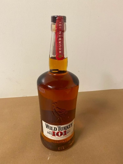 Wild Turkey 101 Proof Bourbon Whiskey, 1 Liter Bottle