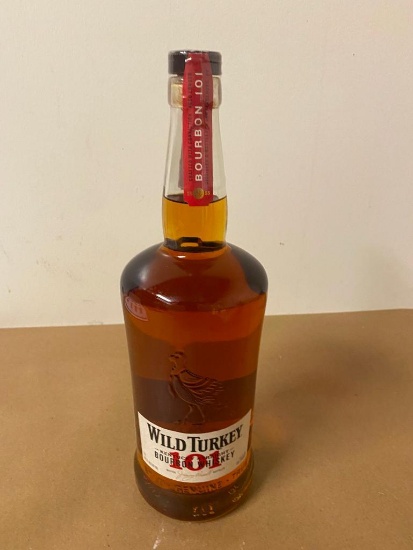 Wild Turkey 101 Proof Bourbon Whiskey, 1 Liter Bottle