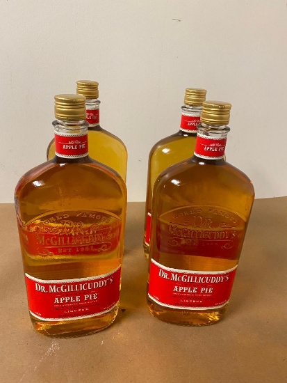 4 Bottles, Dr. McGillicuddy's Apple Pie Liqueur, 1 Liter Ea.