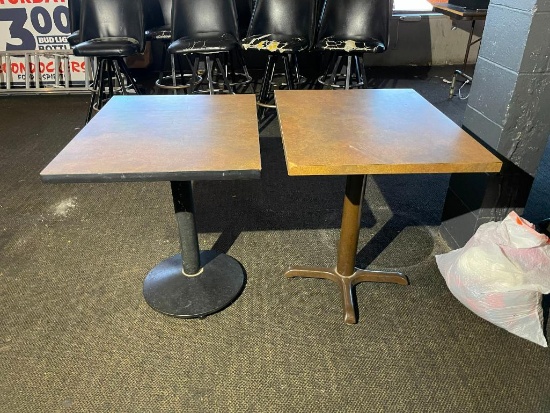 2 Restaurant Tables, Laminate Top, 24in x 30in x 29in H