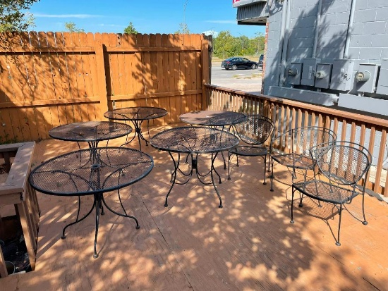 5 Patio Tables, 3 Patio Chairs, One Price for All