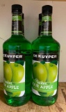 4 Bottles, De kuyper Sour Apple Pucker, 1 liter Bottles