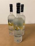 3 Bottles, Grey Goose Le Citron, France Vodka, 1 Liter ea