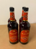 4 Bottles, Mr. Boston Amaretto Liqueur, 1 Liter ea
