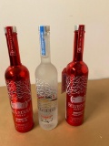 3 Total Bottles, (2) Belvedere Vodka Special Edition, (1) Belvedere Vodka Red, 750ml ea.