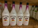 4 Bottles, Malibu Passion Fruit Liqueur Rum, 1 Liter ea