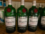 3 Bottles, Tanqueray Gin, 1 Liter Bottles