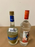 3 Bottles, Arrow Anisette, Captain Morgan Grapefruit Rum, 1L